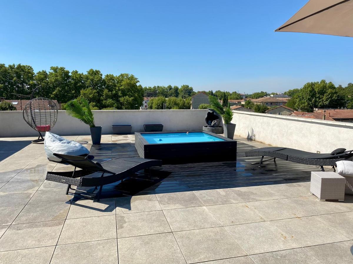 Appartement Rooftop Avec Piscine Aviñón Exterior foto