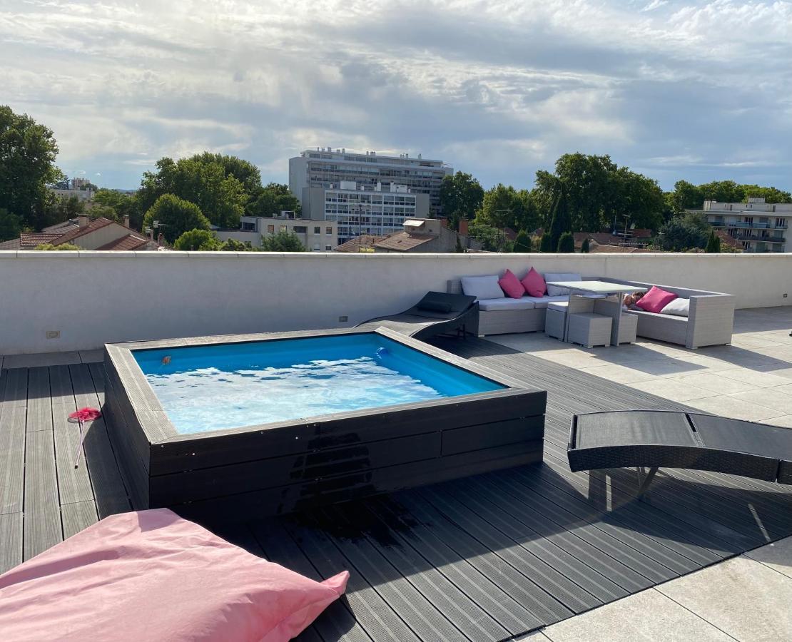 Appartement Rooftop Avec Piscine Aviñón Exterior foto